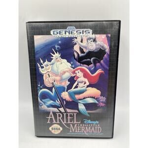 Ariel the Little Mermaid (Sega Genesis, 1992) Tested W/Case